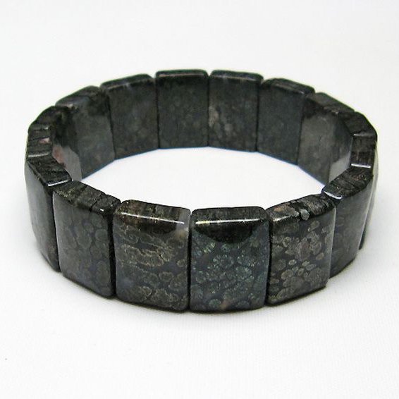 パイライト イン カルセドニー バングル [T160-1776]