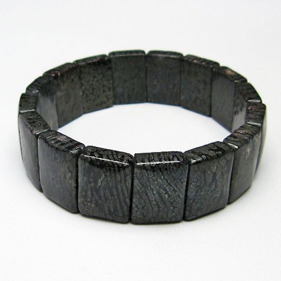 パイライト イン カルセドニー バングル [T160-1802]