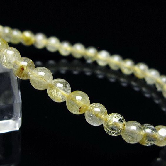 ゴールドタイチンルチル ブレスレット 5mm [t171-7982]