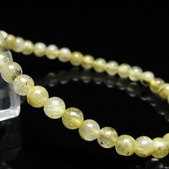 ゴールドタイチンルチル ブレスレット 5mm [t171-8027]