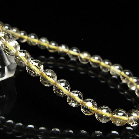 ゴールドタイチンルチル ブレスレット 6mm [t171-8200]