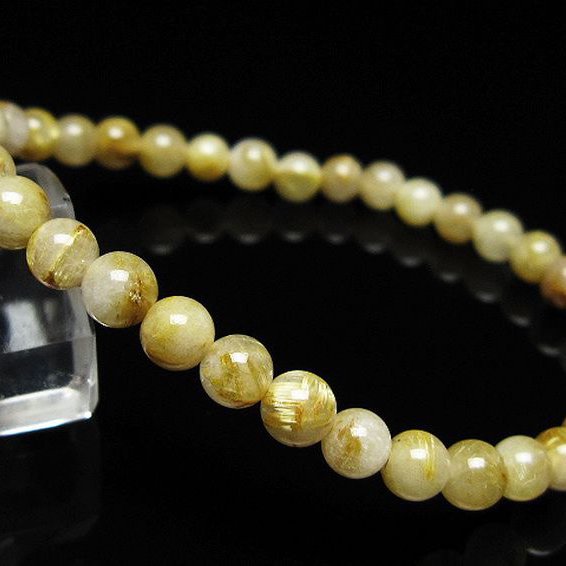 ゴールドタイチンルチル ブレスレット 5mm [t171-8569]