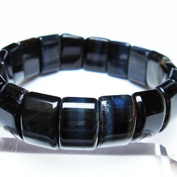 ブルータイガーアイ※青虎目石 バングル [t173-4743]