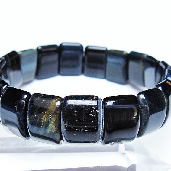 ブルータイガーアイ※青虎目石 バングル [T173-5121]