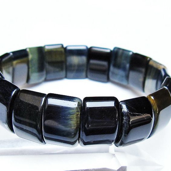 ブルータイガーアイ※青虎目石 バングル [T173-5153]