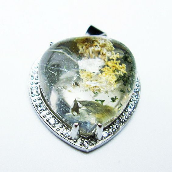 ガーデン水晶 ペンダント [t175-1644]