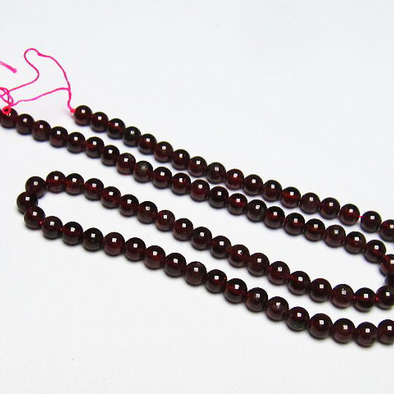 ガーネット 一連 ビーズ5mm [T177-1692]