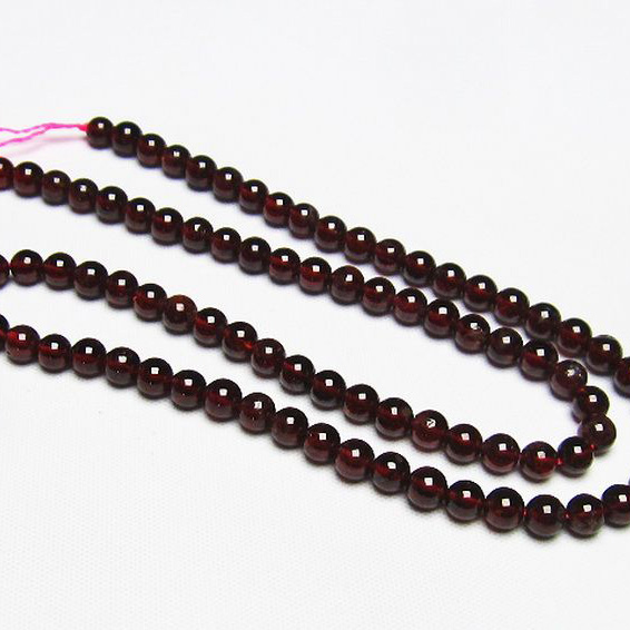 ガーネット  一連  ビーズ5mm [T177-1700]