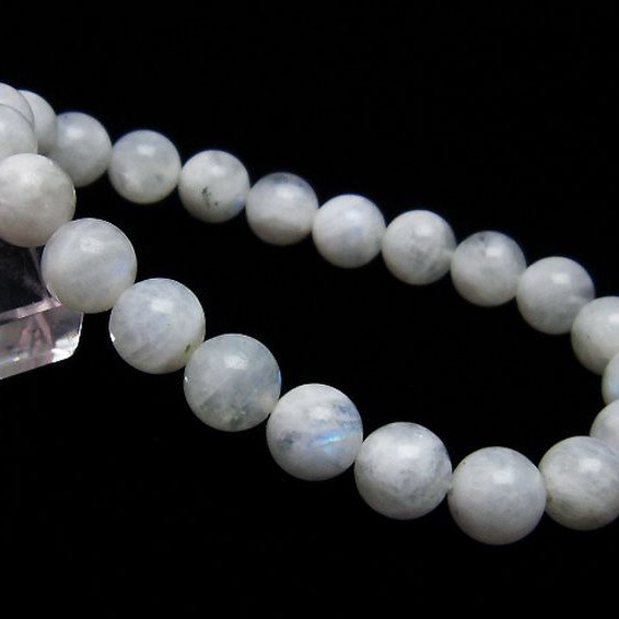 虹入り ムーンストーン ブレスレット 8mm [T18-8954]