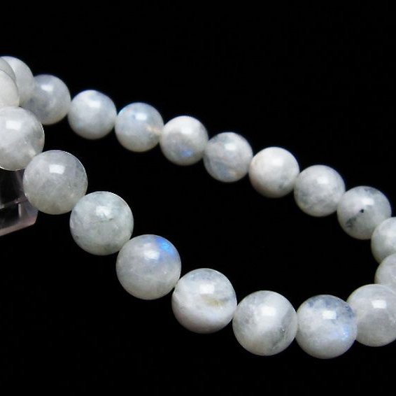 虹入り ムーンストーン ブレスレット 9mm [T18-8972]