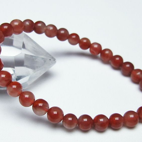 レッドアゲート 赤メノウ ブレスレット 6mm [T187-1562]