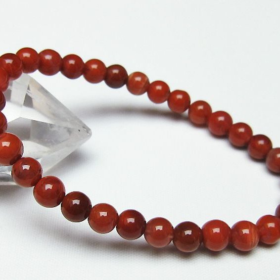 レッドアゲート 赤メノウ ブレスレット 6mm [T187-1682]