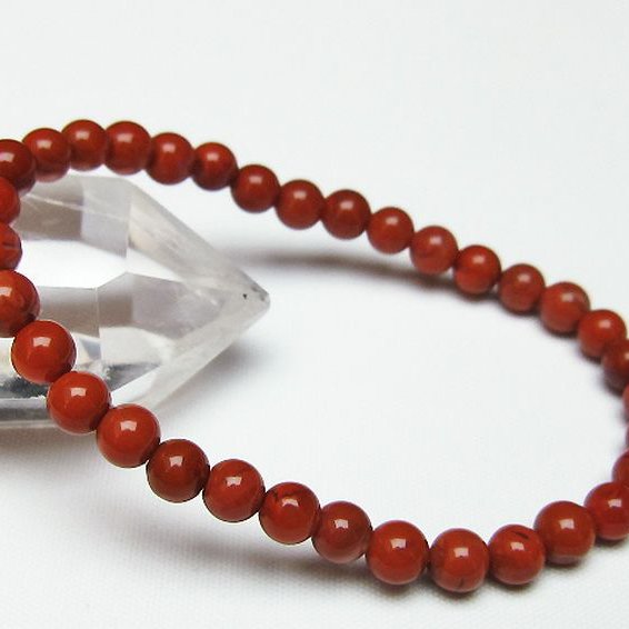 レッドアゲート 赤メノウ ブレスレット 6mm [t187-1698]