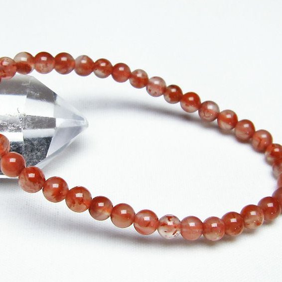 レッドアゲート 赤メノウ ブレスレット 5mm [T187-1751]