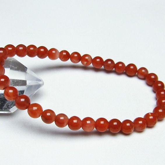 レッドアゲート 赤メノウ ブレスレット 6mm [t187-1838]