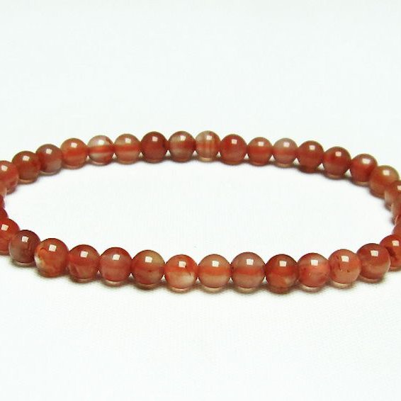 レッドアゲート 赤メノウ ブレスレット 5mm [t187-1886]