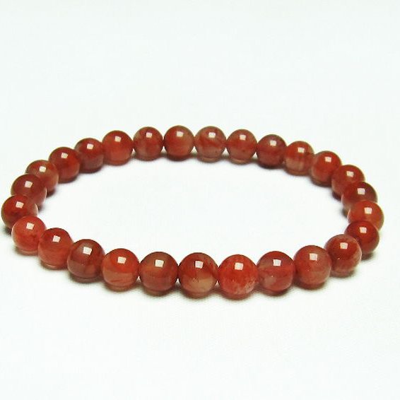 レッドアゲート 赤メノウ ブレスレット 7mm [T187-1896]