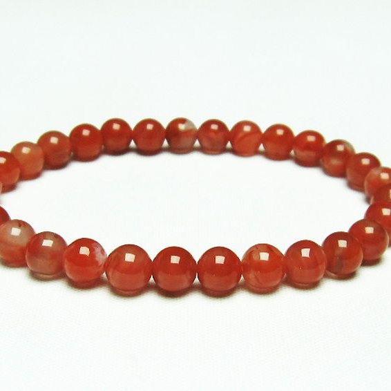 レッドアゲート 赤メノウ ブレスレット 7mm [T187-1921]