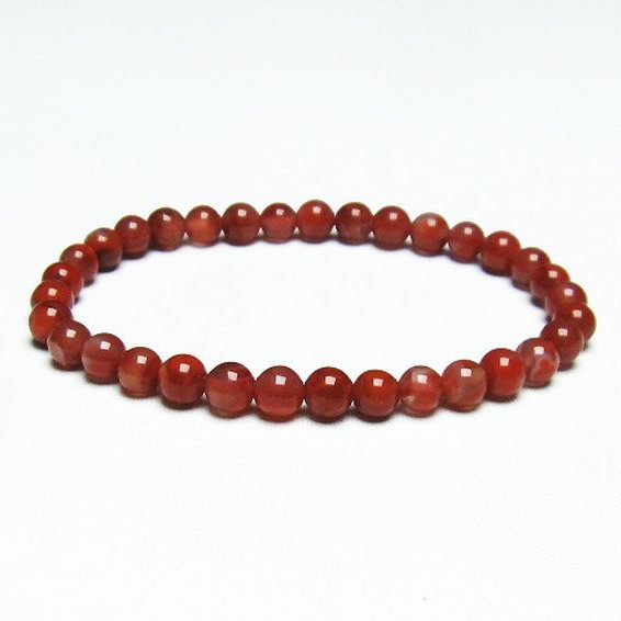 レッドアゲート 赤メノウ ブレスレット 6mm [T187-1933]