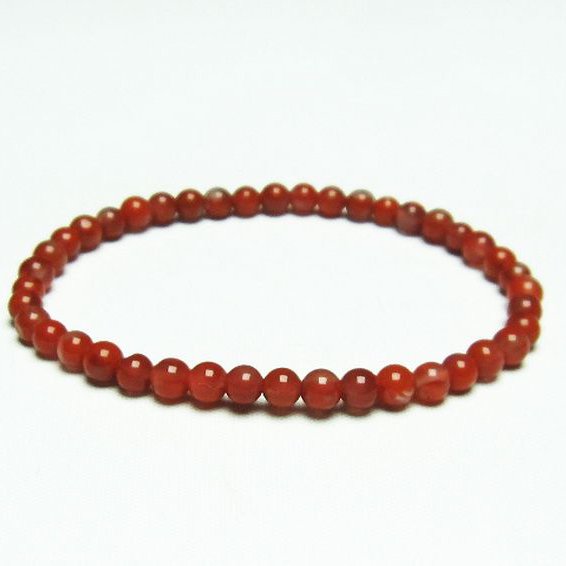 レッドアゲート 赤メノウ ブレスレット 5mm [T187-1942]