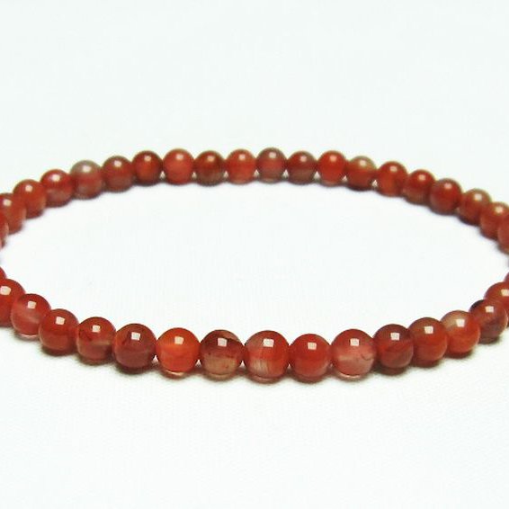 レッドアゲート 赤メノウ ブレスレット 5mm [T187-1943]
