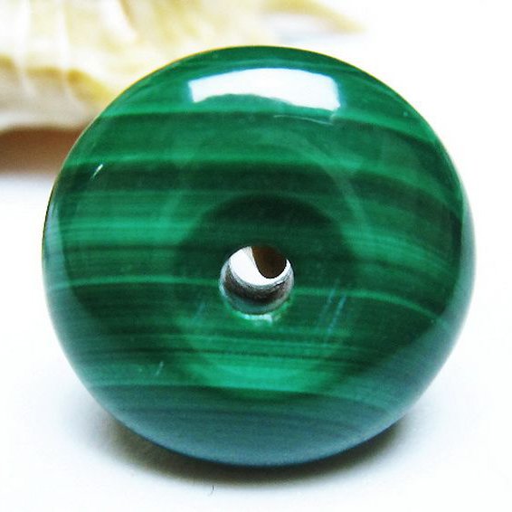 マラカイト 平安扣[T19-3749]