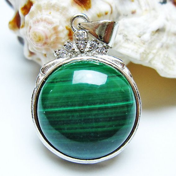 マラカイト ペンダント [T19-3875]