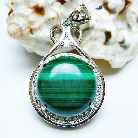 マラカイト ペンダント [T19-3880]