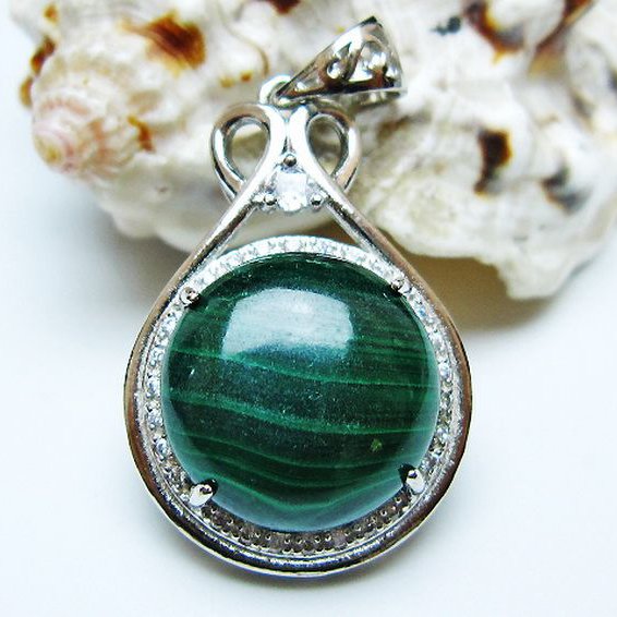 マラカイト ペンダント [T19-3913]