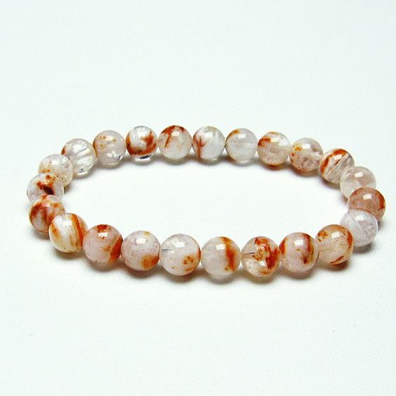 セリサイト イン クォーツ ブレスレット 8mm [T190-1281]