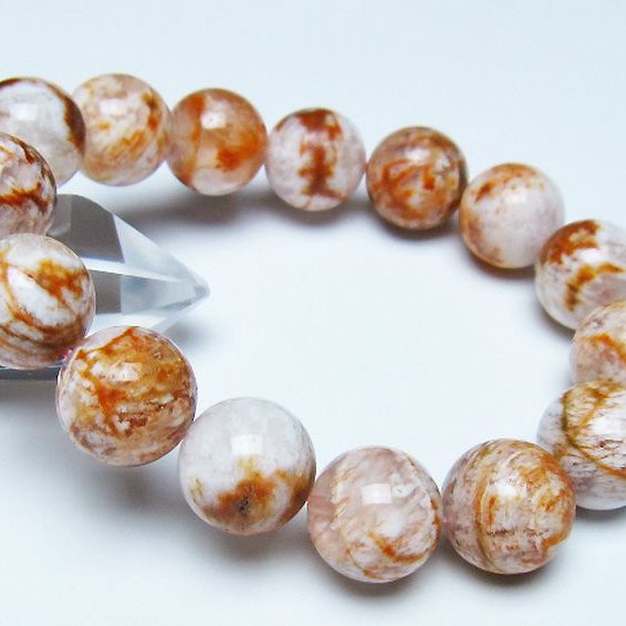 セリサイト イン クォーツ ブレスレット 15mm [t190-1801]