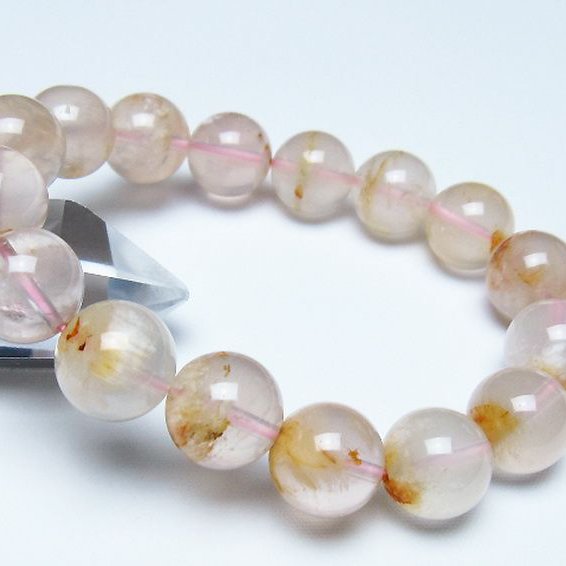 セリサイト イン クォーツ ブレスレット 13mm [t190-1855]