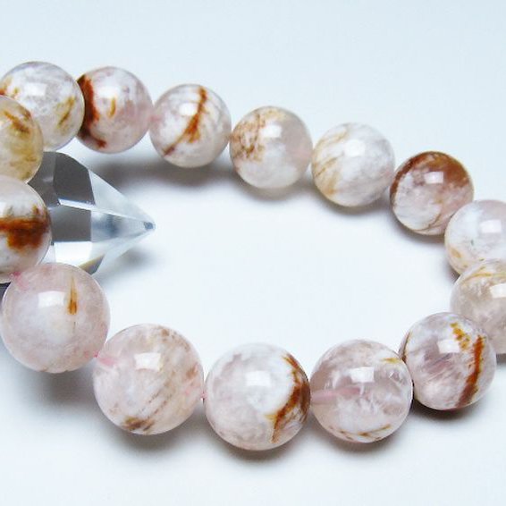 セリサイト イン クォーツ ブレスレット 15mm [t190-1885]