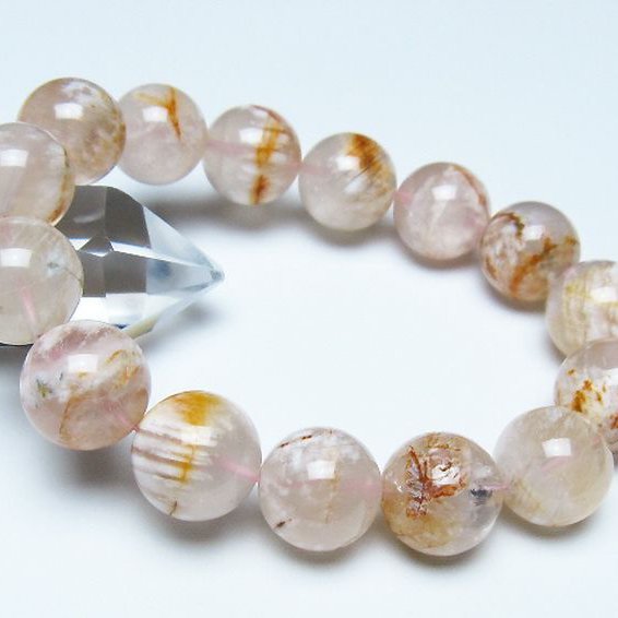 セリサイト イン クォーツ ブレスレット 15mm [t190-1890]