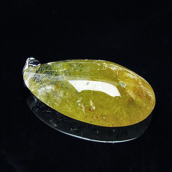 放射ルチルクォーツ（金針ルチル水晶） ペンダント [T191-1134]