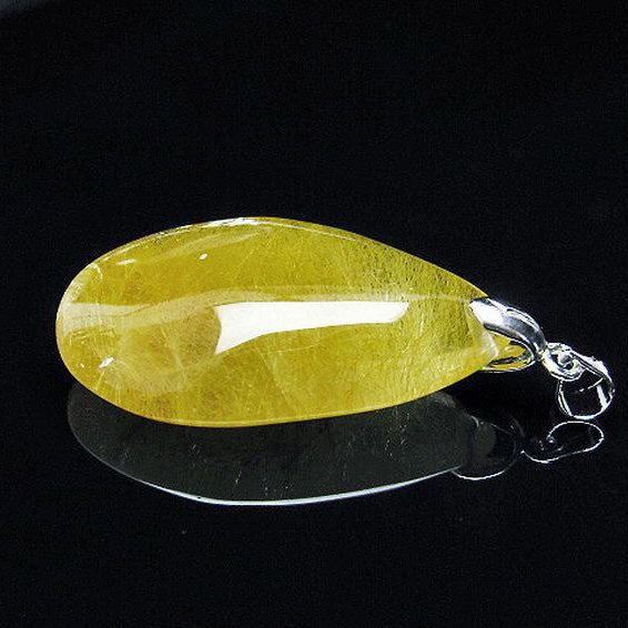 放射ルチルクォーツ（金針ルチル水晶） ペンダント [T191-1143]