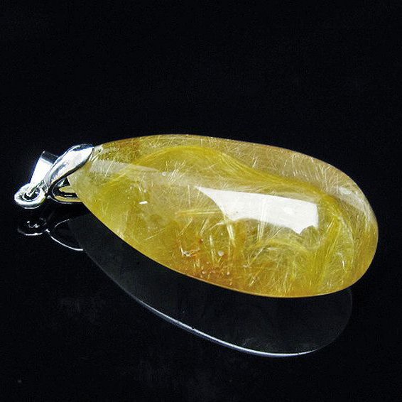 放射ルチルクォーツ（金針ルチル水晶） ペンダント [T191-1152]