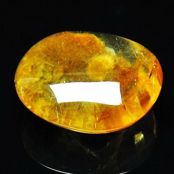 オレンジエンジェルヘアールチルクォーツタンブル[T191-488]