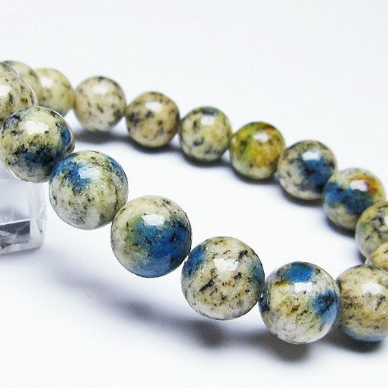 K2ストーン アズライト イン グラナイト ブレスレット 12mm [T193-3196]