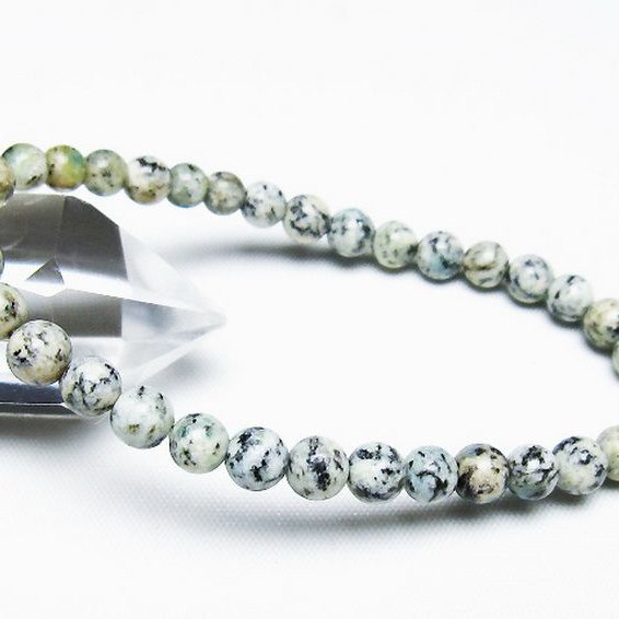 K2ストーン アズライト イン グラナイト ブレスレット 6mm [t193-4188]