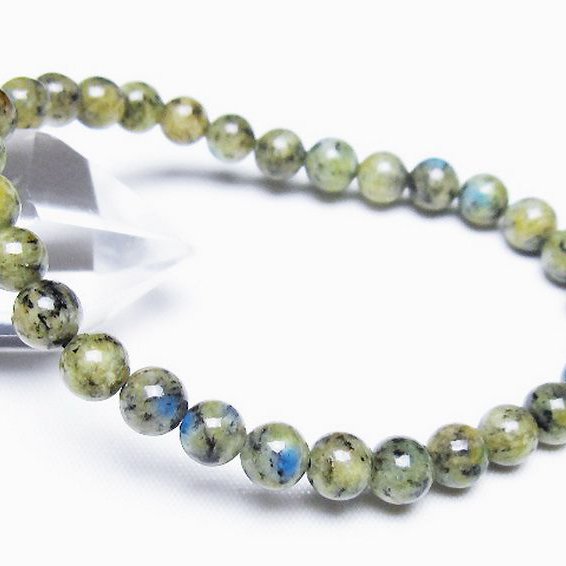 K2ストーン アズライト イン グラナイト ブレスレット 6mm [t193-4216]