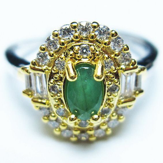 エメラルド 指輪 (13号) [t195-2066]