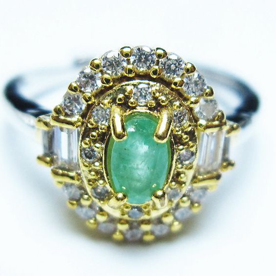 エメラルド 指輪 (13号) [t195-2188]