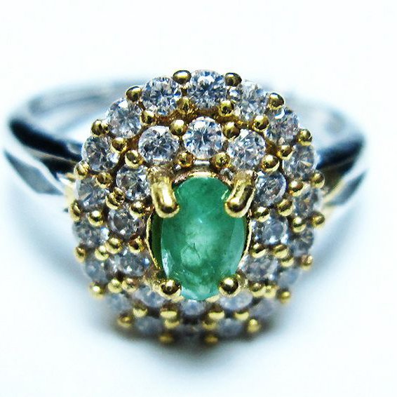 エメラルド 指輪 (11号) [t195-2224]