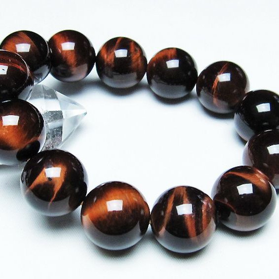 レッドタイガーアイ※赤虎目石 ブレスレット 18mm [t198-6135]