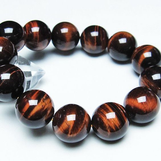レッドタイガーアイ※赤虎目石 ブレスレット 18mm [t198-6138]