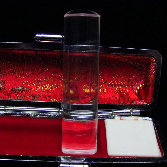 ブルーパワー水晶 印材　※別途料金で篆刻可能 15mm [T201-19]