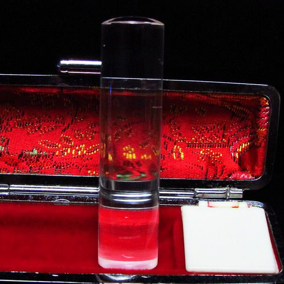 ブルーパワー水晶 印材　※別途料金で篆刻可能[T201-30]