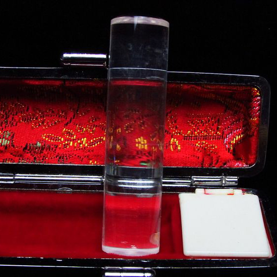 ブルーパワー水晶 印材　※別途料金で篆刻可能 15mm [T201-32]