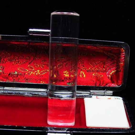 ブルーパワー水晶 印材　※別途料金で篆刻可能 15mm [T201-33]